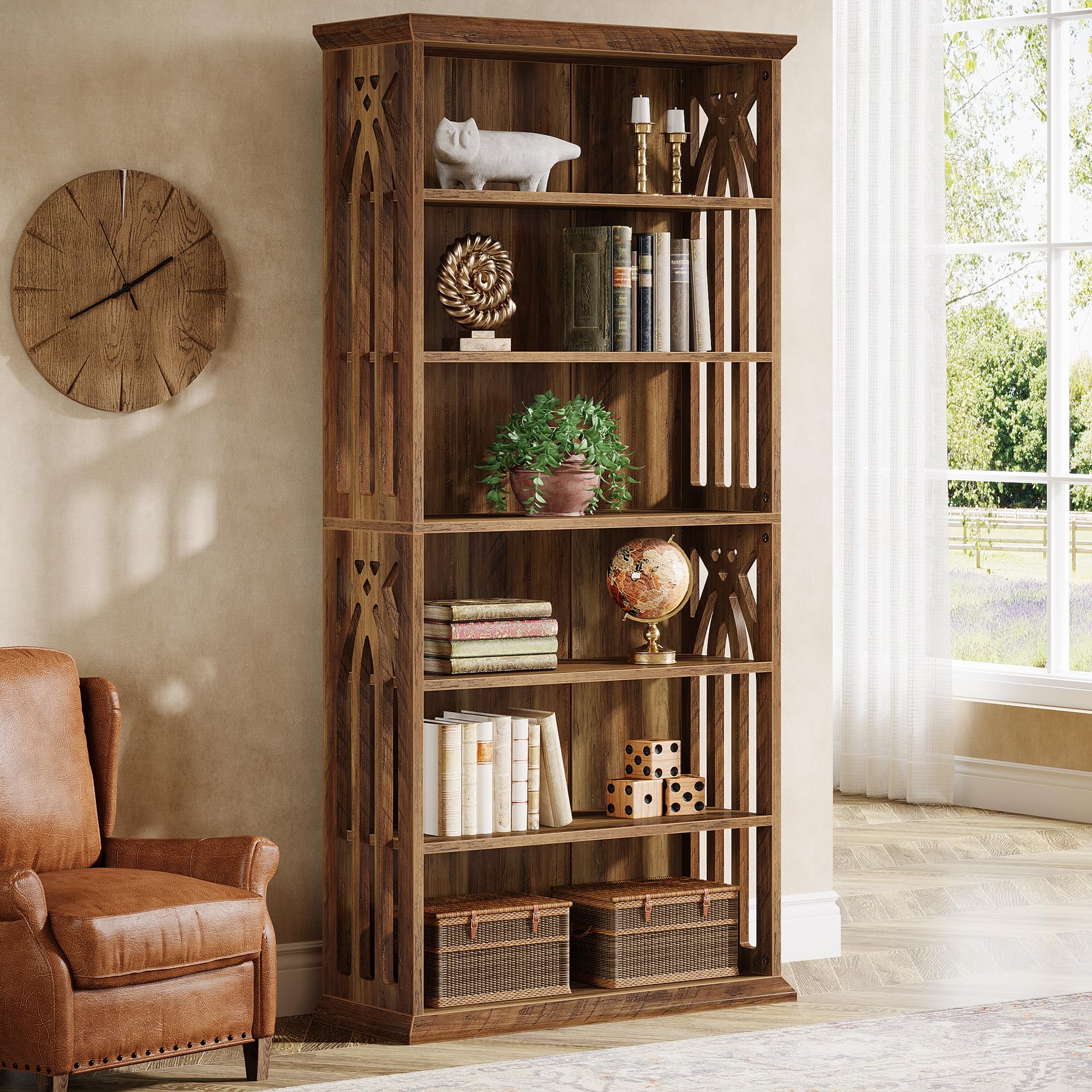 Amazon.com: Tribesigns 6-Tier Bookshelf, 75-Inch Tall Bookcase